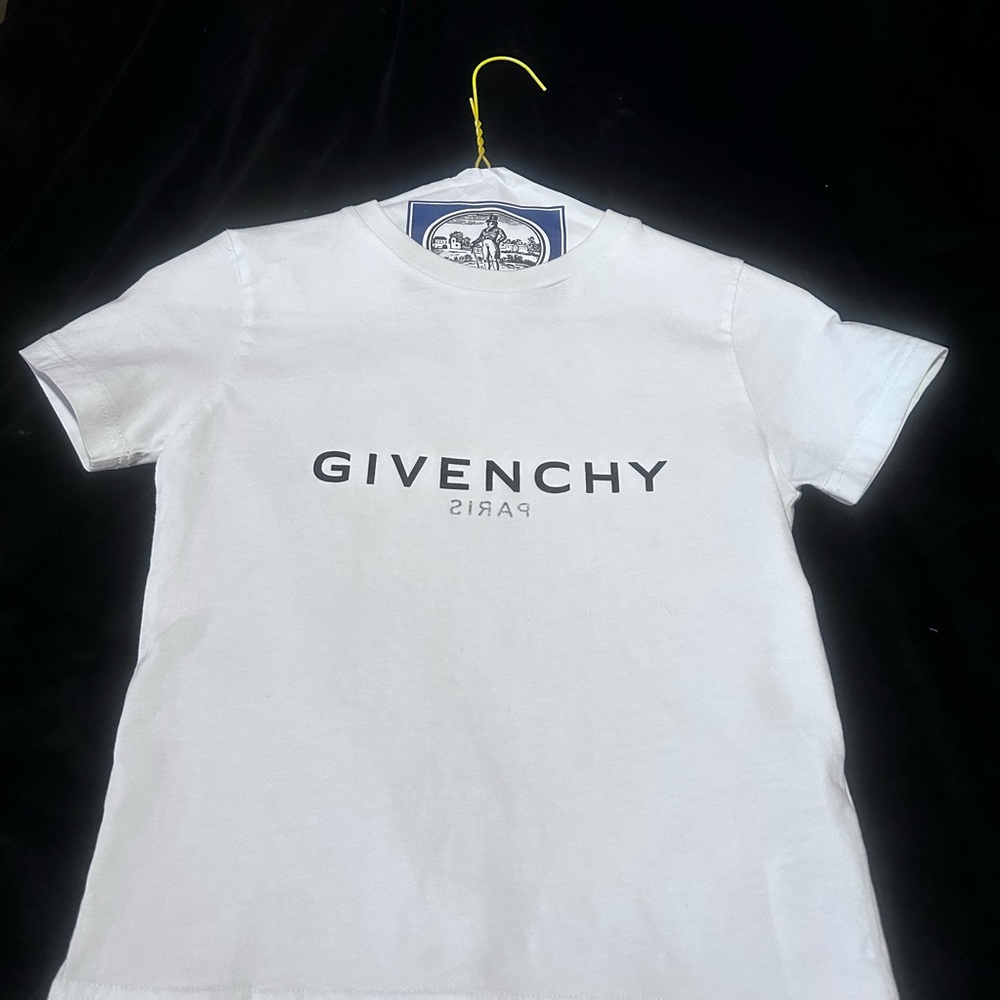 Givenchy White Tee with Black Logo - Picture 2 of 12
